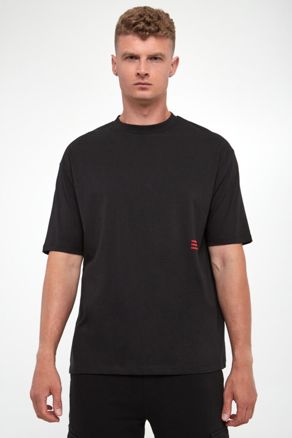 T-shirt męski z logo KARL LAGERFELD