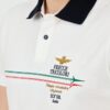 AERONAUTICA MILITARE Białe męskie polo Frecce Tricolori Embroidered