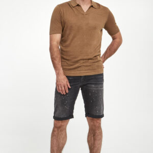 Polo męskie lniane KARL LAGERFELD