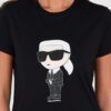 KARL LAGERFELD Czarny damski t-shirt Karl