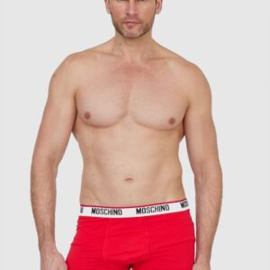 MOSCHINO Czerwone bokserki z logo 2 pack