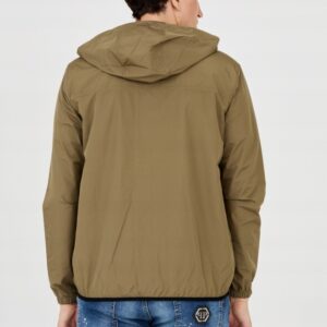 PHILIPP PLEIN Męska kurtka wiatrówka zielona