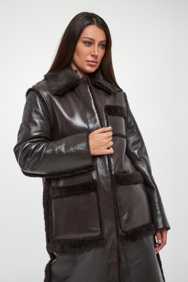 45f546493052c6ab51b995f1915e5043811d73d6 Płaszcz damski skórzany dwustronny DIEGO