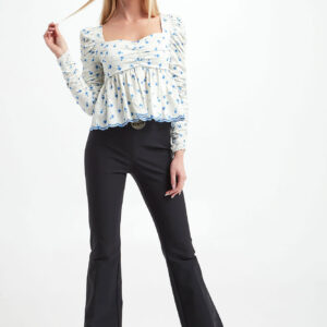 460983ca184c0bae1ed3fe61cbb55f55d13eb261 Bluzka damska w kwiaty NOTES DU NORD