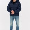 TOMMY JEANS Granatowa męska puchowa kurtka z dużym logo Alaska