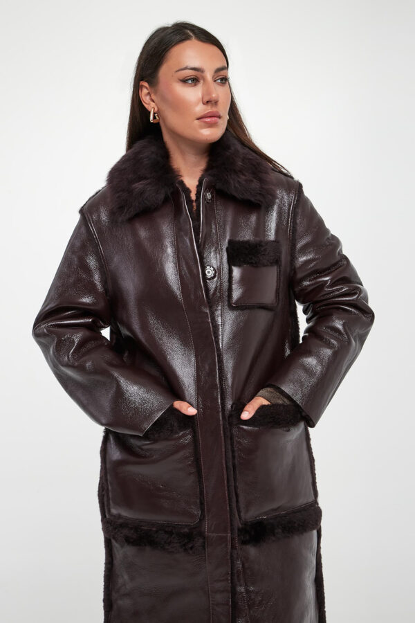 Płaszcz damski skórzany DIEGO