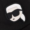 KARL LAGERFELD Czarna czapka z daszkiem Ikon Cap