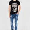 PHILIPP PLEIN Męski t-shirt czarny z czaszką