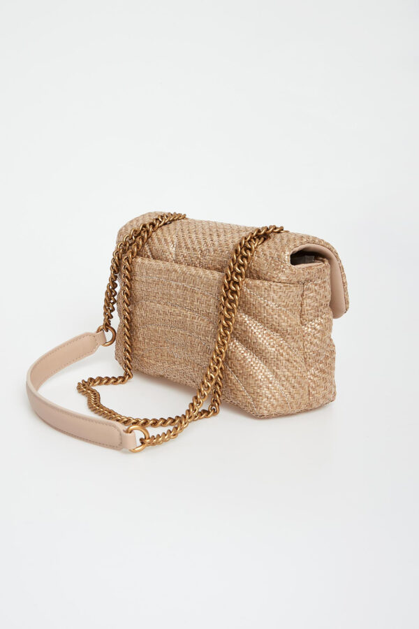 Torebka damska z rafii Love Bag Puff PINKO