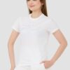 KARL LAGERFELD Biały damski t-shirt Rhinestone Logo