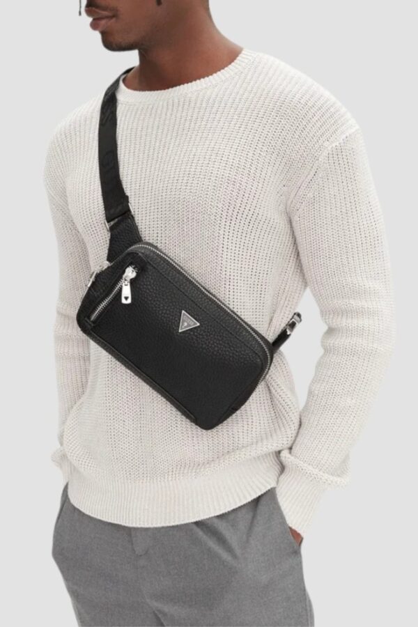 GUESS Czarna nerka męska Torino Bumbag W Vertica