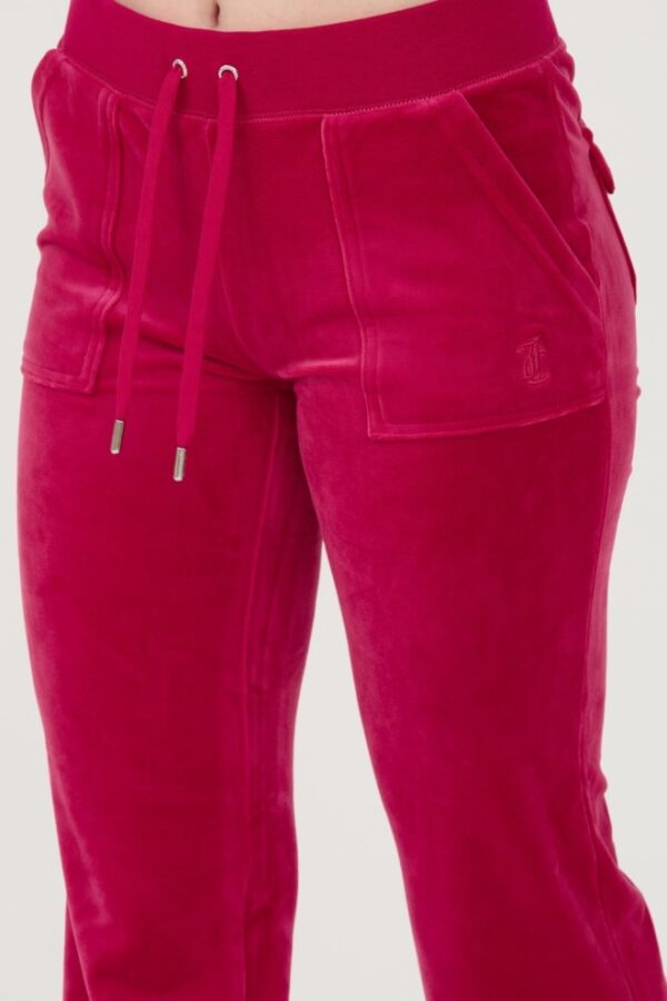 JUICY COUTURE Czerwone damskie spodnie dresowe Del Ray Pocketed Pant