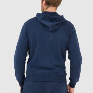 LA MARTINA Granatowa bluza męska na zamek z kapturem