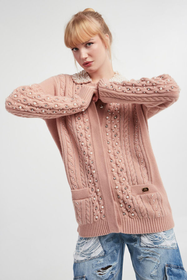 47e27d70e6101af3b9c4f8446f8314fd07c265c0 Kardigan damski wełniany ELISABETTA FRANCHI