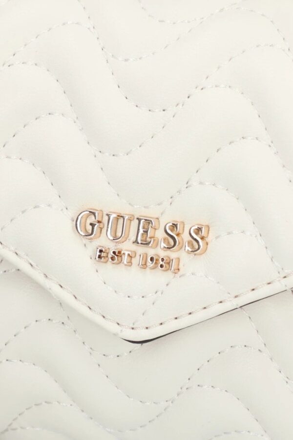 GUESS Biała damska torebka pikowana Mini
