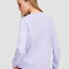 KARL LAGERFELD Lawendowa damska bluza Ikonik 2.0