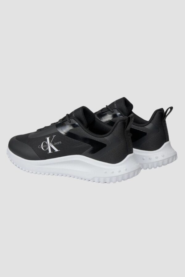 CALVIN KLEIN Czarne sneakersy męskie z białą podeszwą