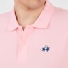 LA MARTINA Różowe męskie polo z małym logo