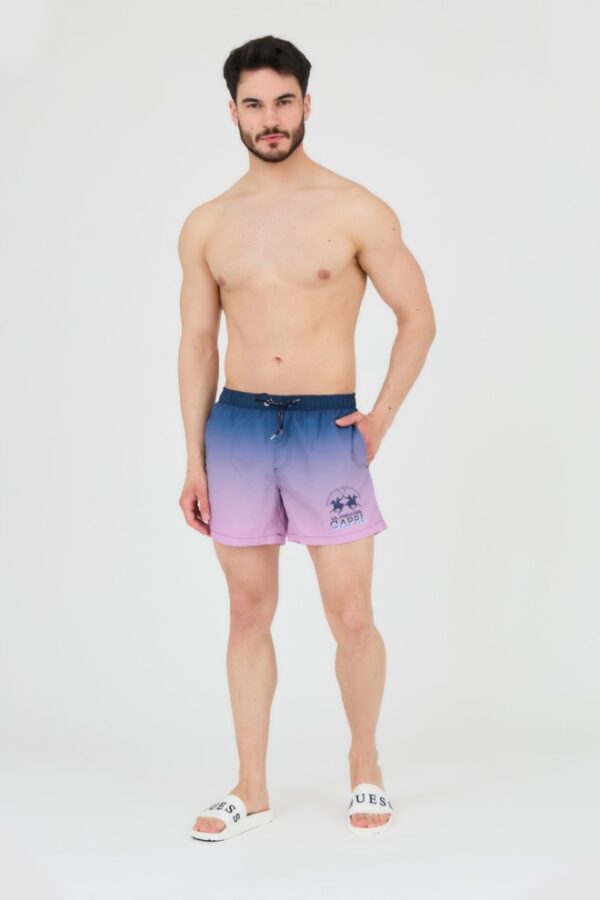 LA MARTINA Spodenki kąpielowe męskie różowe