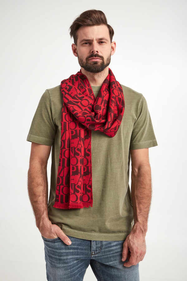 499b752aa763ddda6693c47fab2efabf2f8f0212 Szalik męski z logo Lex JOOP! JEAN