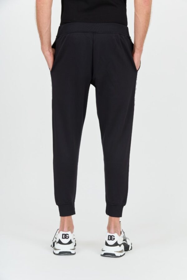 DSQUARED2 Czarne męskie spodnie dresowe Relax Dan Fit