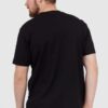 DIESEL Czarny t-shirt męski z wytłaczanym logo