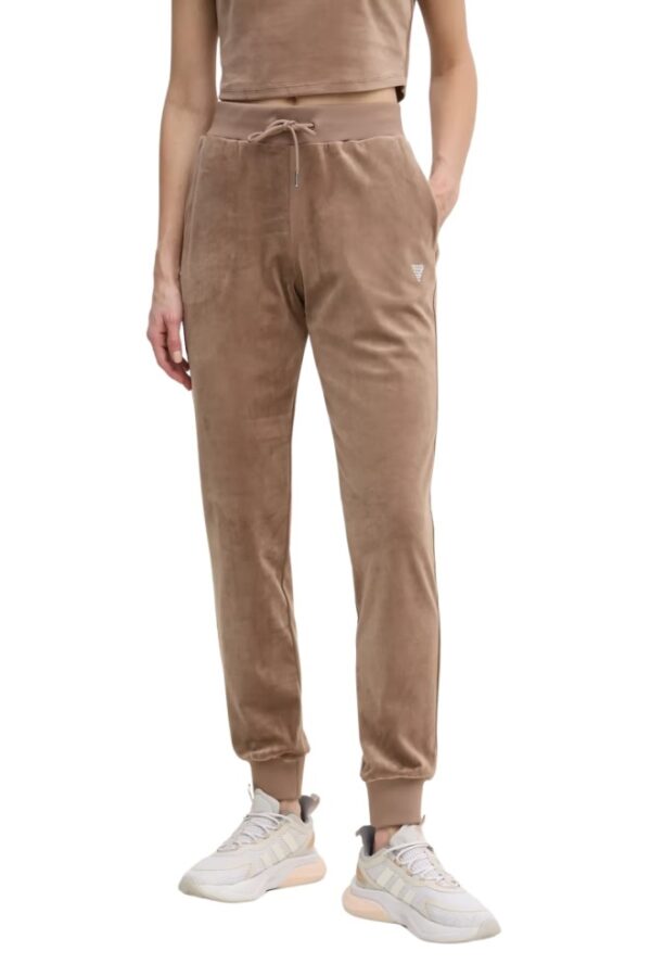 GUESS Brązowe damskie spodnie welurowe Couture
