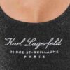 KARL LAGERFELD Czarny damski jednoczęściowy strój kąpielowy Hotel Karl Lurex