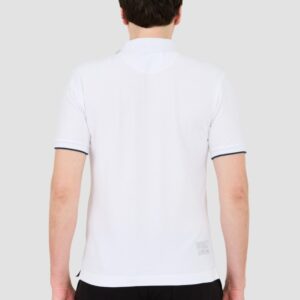 LA MARTINA Białe męskie polo z dużym logo