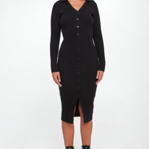 4b18fd7b8ca36aa7f156d4a2be09c8a6edd0ba49 Sukienka prążkowana midi DKNY