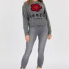 KENZO Szary sweter damski boke flower