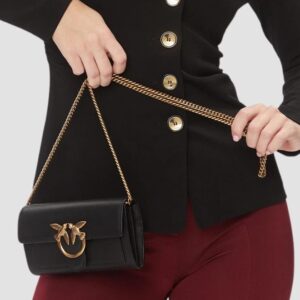 PINKO Czarny torebka Love One Wallet C Vitello AW