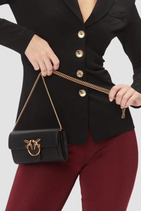 PINKO Czarny torebka Love One Wallet C Vitello AW