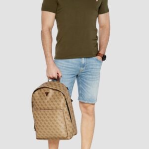 GUESS Zielony męski t-shirt z małym logo