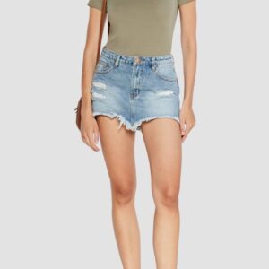 4c0ec4a5f4f52e1a4bb89b97318c175af2bcc735 GUESS Zielony damski t-shirt Mini