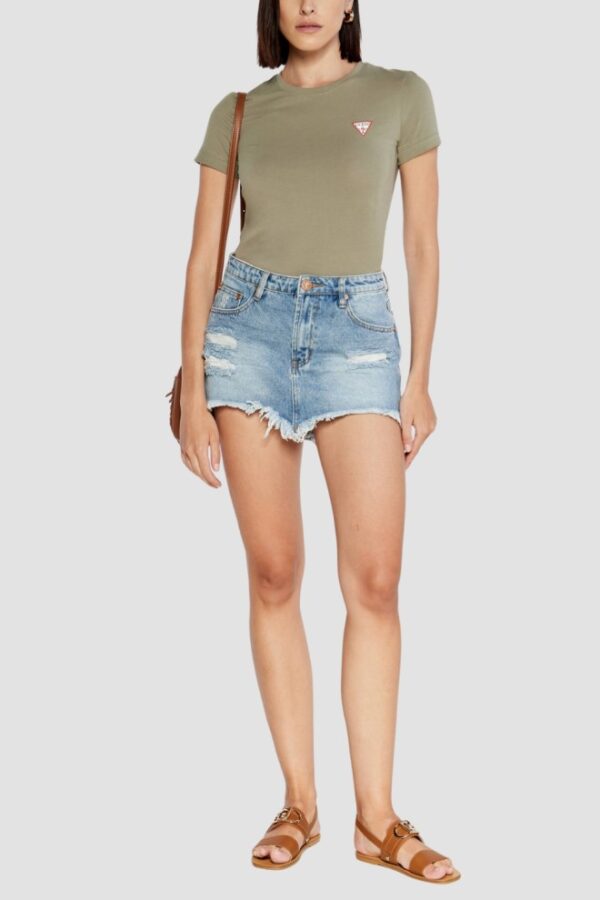 GUESS Zielony damski t-shirt Mini