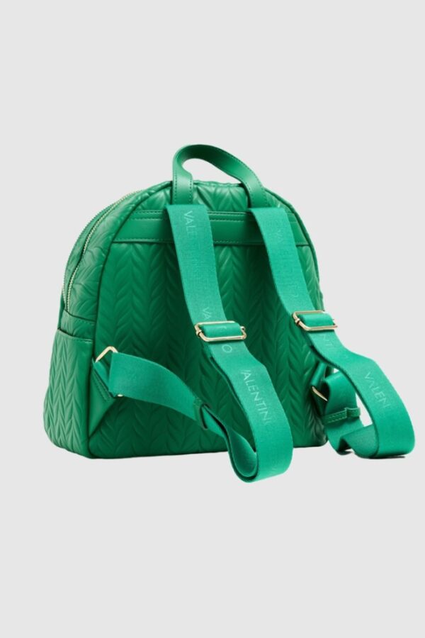 4c4ed58273a9d196f072c5ca90214f63a27f37f6 VALENTINO Tłoczony zielony plecak z logo sunny re backpack
