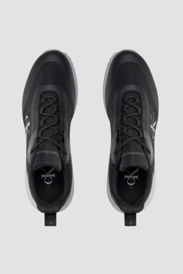 CALVIN KLEIN Czarne sneakersy męskie z białą podeszwą