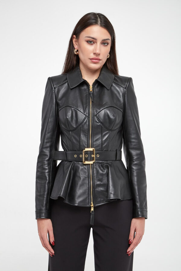 4cbd40d84e60d9e7ea39c8ded99105285b4044e8 Kurtka damska skórzana ELISABETTA FRANCHI