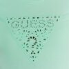 4cbf8a57dabfea7580df134d4a6fec6c6d5edfec GUESS Zielony t-shirt damski z ażurowym logo