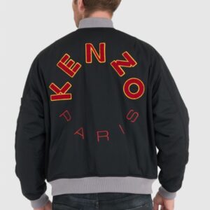 4d02db317de4d5b7c821531028d4879a86672248 KENZO Czarna kurtka bomberka męska z vintage logo