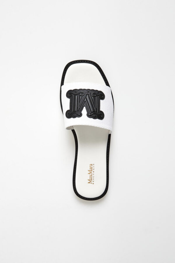 Klapki damskie skórzane Gene MAX MARA BEACHWEAR