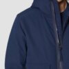 AERONAUTICA MILITARE Granatowa męska kurtka Hooded Jacket In Stretch Fabric, Rozmiar 50