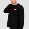 DIESEL Czarny longsleeve męski T-BOXT-LS-LAB z naszywką