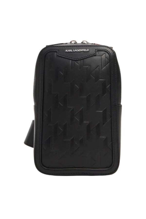 KARL LAGERFELD Saszetka męska skórzana z monograme
