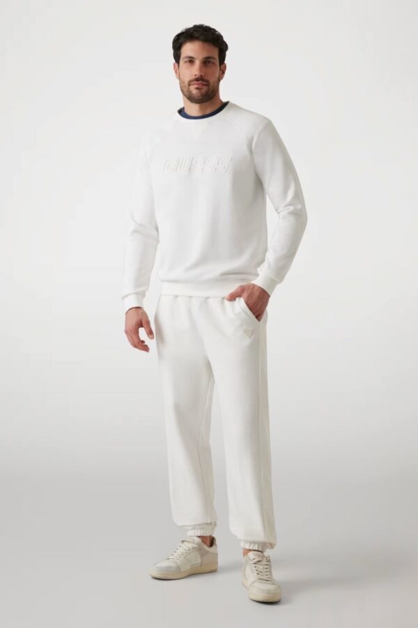 GUESS Biała męska bluza New Aldwin