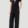 KARL LAGERFELD Czarny damski t-shirt Ikon Sketch Karl