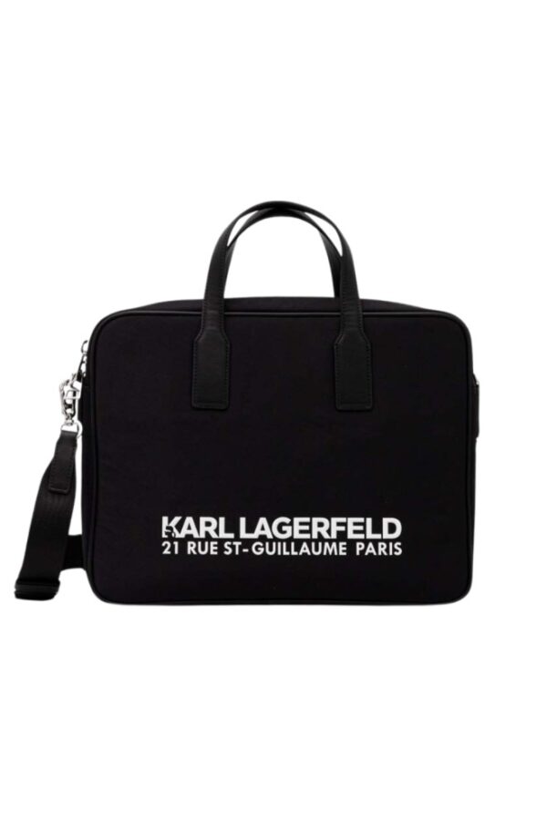 KARL LAGERFELD Czarna aktówka K/rsg Briefcase Nylon