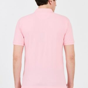 LA MARTINA Różowe męskie polo z małym logo