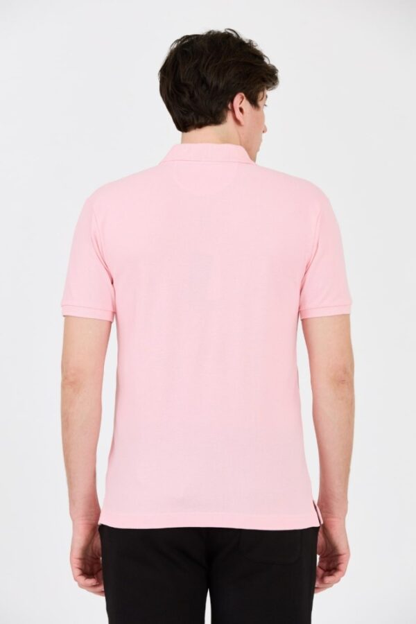 LA MARTINA Różowe męskie polo z małym logo